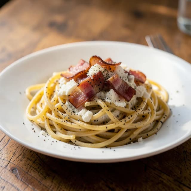 Pasta on wood